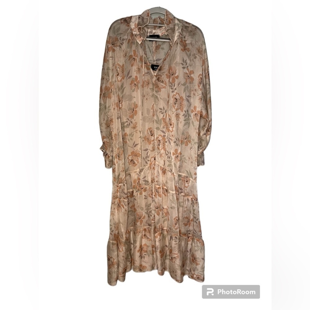 VICI long sleeveā floral print boho Praiire elegant regal midi dress